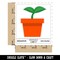 Plant Sprout Gardening Solid Waterproof Vinyl Phone Tablet Laptop Water Bottle Sticker Set - 5 Pack